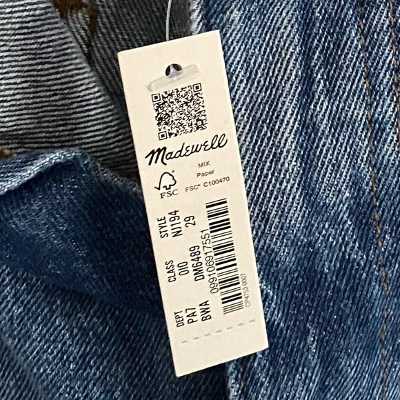 Madewell The Perfect Vintage Wide-Leg Cropped Jean NWOT - Picture 5 of 8